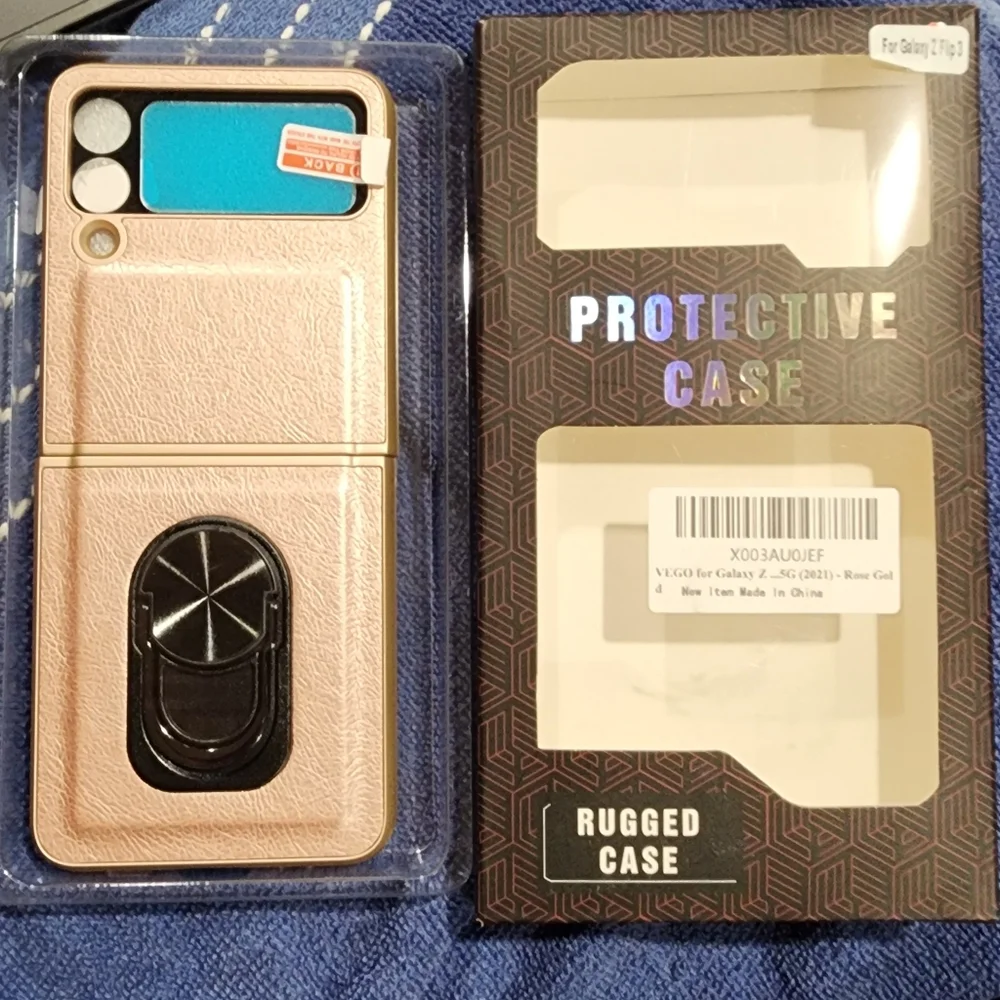 VEGO Case Cover Compatible Galaxy Z Flip 3 Samsung Galaxy Z Flip 3 5G Rose Gold